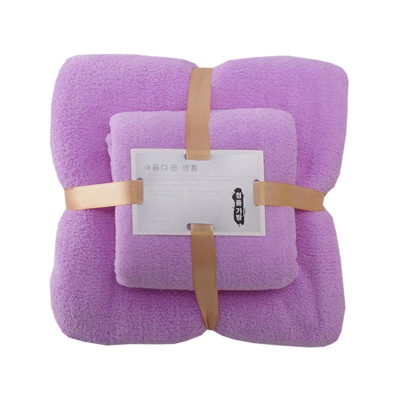 Mutter-Kind Korallenfleece Badetuch-Set - Weich, Dick, Saugfähig, 300g, Große Größe für den Heimgebrauch