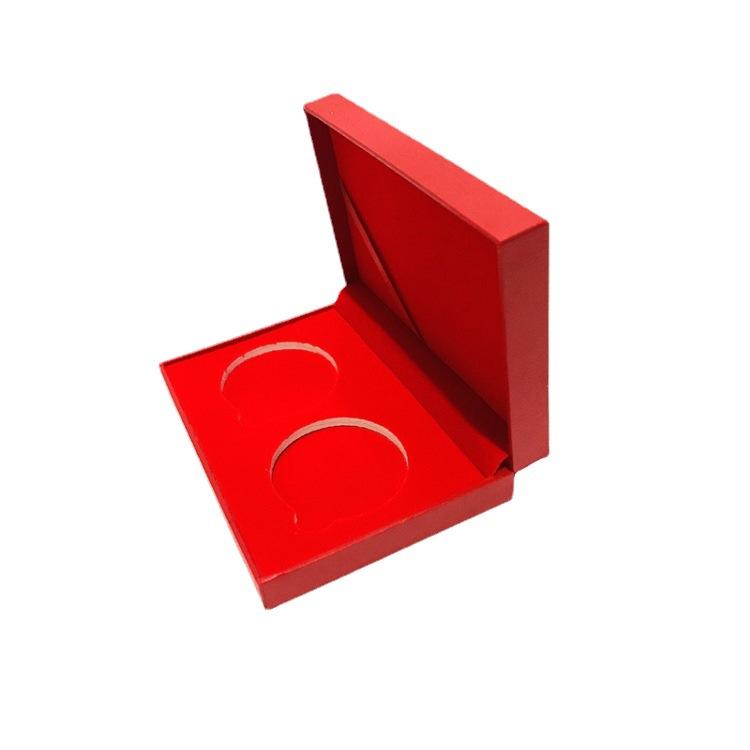 Pudełko na opakowanie medalu pamiątkowego, 40 mm, Pudełko ochronne na monetę pamiątkową, Metalowe pudełko na prezent na odznakę, Zestaw dwuczęściowy, Pudełko papierowe, Puste pudełko