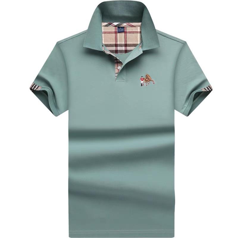 TrendHub New Mens Short Sleeve Polo Shirt Mens Embroidered Top Clothes Men's Business Casual Polo Shirt