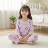 Children Summer Cotton Loungewear Set Long Sleeve Pajamas Soft Comfort Sleepwear for Boys Girls
