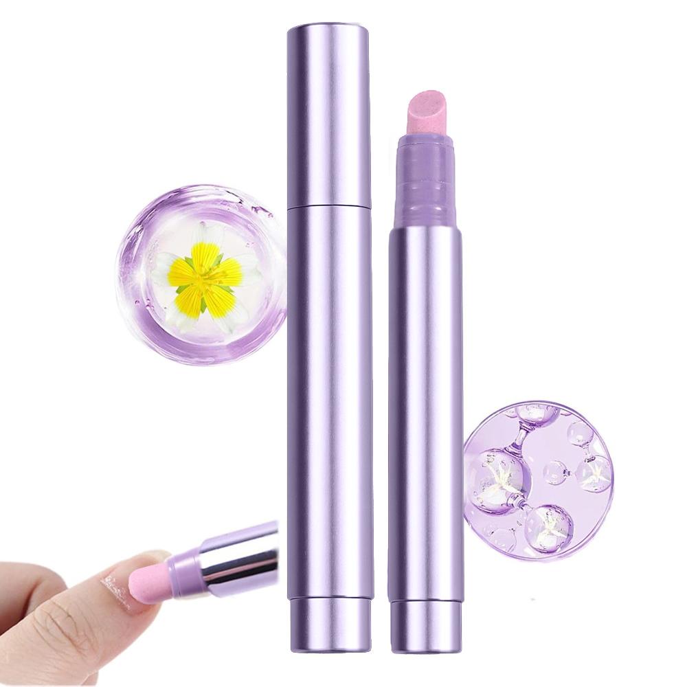 

1Pc 3 in 1 Essence Ceramic Pen Repair Nail Cuticles Purple Manicure Care Dead Skin Pushing Anti-barb Nourishing Nursing Stick