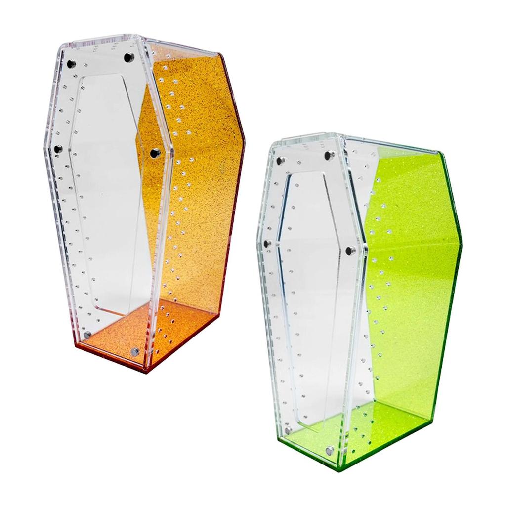 Vertical Tarantula Enclosure Micro Habitat Reptile Terrarium Acrylic Spider Cage with Ventilated Design for Small Pets