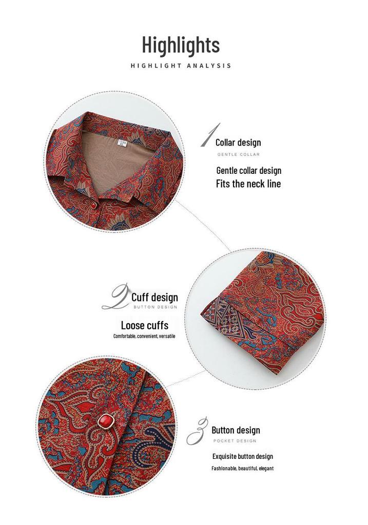 Grandma-Style Lightweight Lapel Cardigan for Middle-Aged and Elderly Women