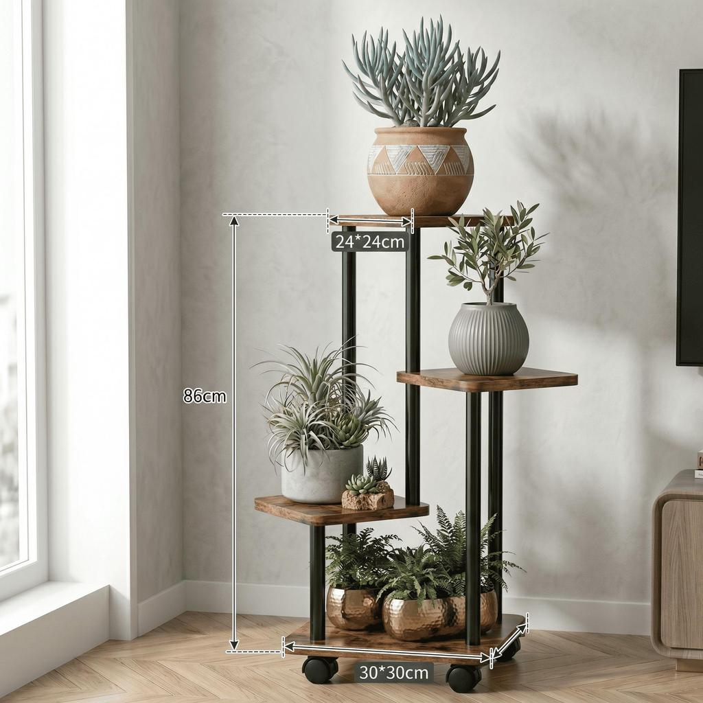 Multi-layer Floor-standing Flower Pot Rack for Living Room and Balcony