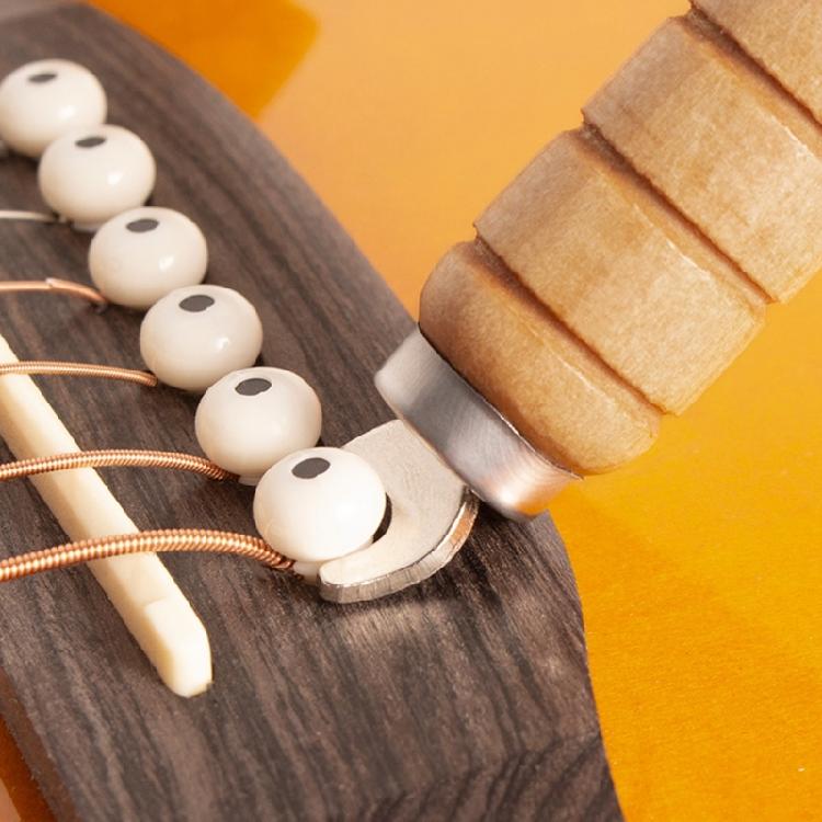 Compact All in One Guitar Tool with String Winding System and Bridge Pin Remover for Musicians and Repair Technicians