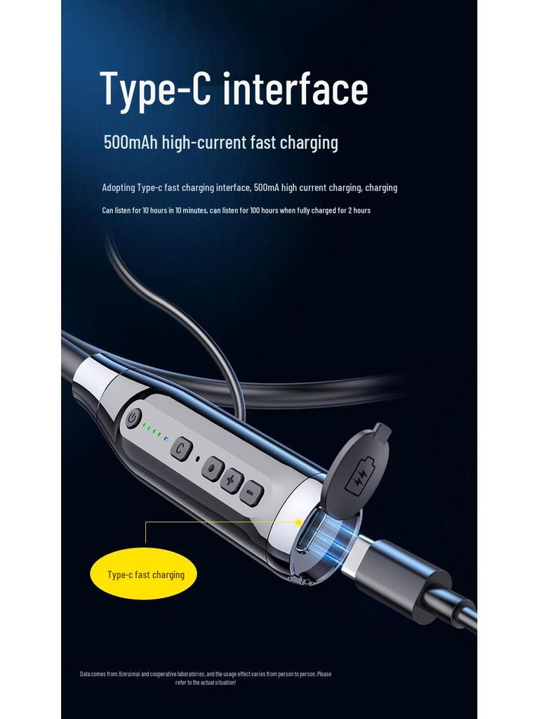 A13T Bluetooth Neckband: Four-Speaker In-Ear Wireless Sports Headset