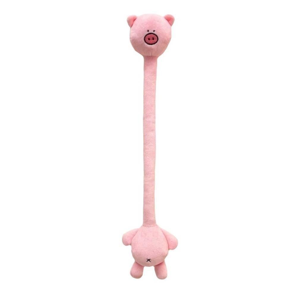 Funny Design Long Neck Key Chain Cartoon Panda Cat Dog Bag Pendant Creative Gift Monkey Pink Pig Pendant Strap Accessory