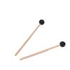 2Pcs Ethereal Drumstick Rubber Round Head Wood Handle Drum Hammer Percussion Accessories