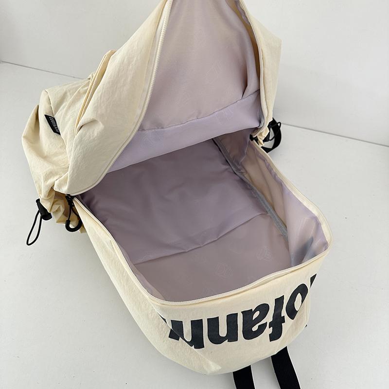 Nylon Ultra-Light Backpack Water-Splash-Proof Solid Color Large Capacity Backpack For Men And Women