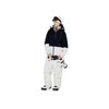 Li Ning Color Block Spliced Loose Fit Hooded Sports Jacket Unisex Jacket Black Off-White AHXT005-1