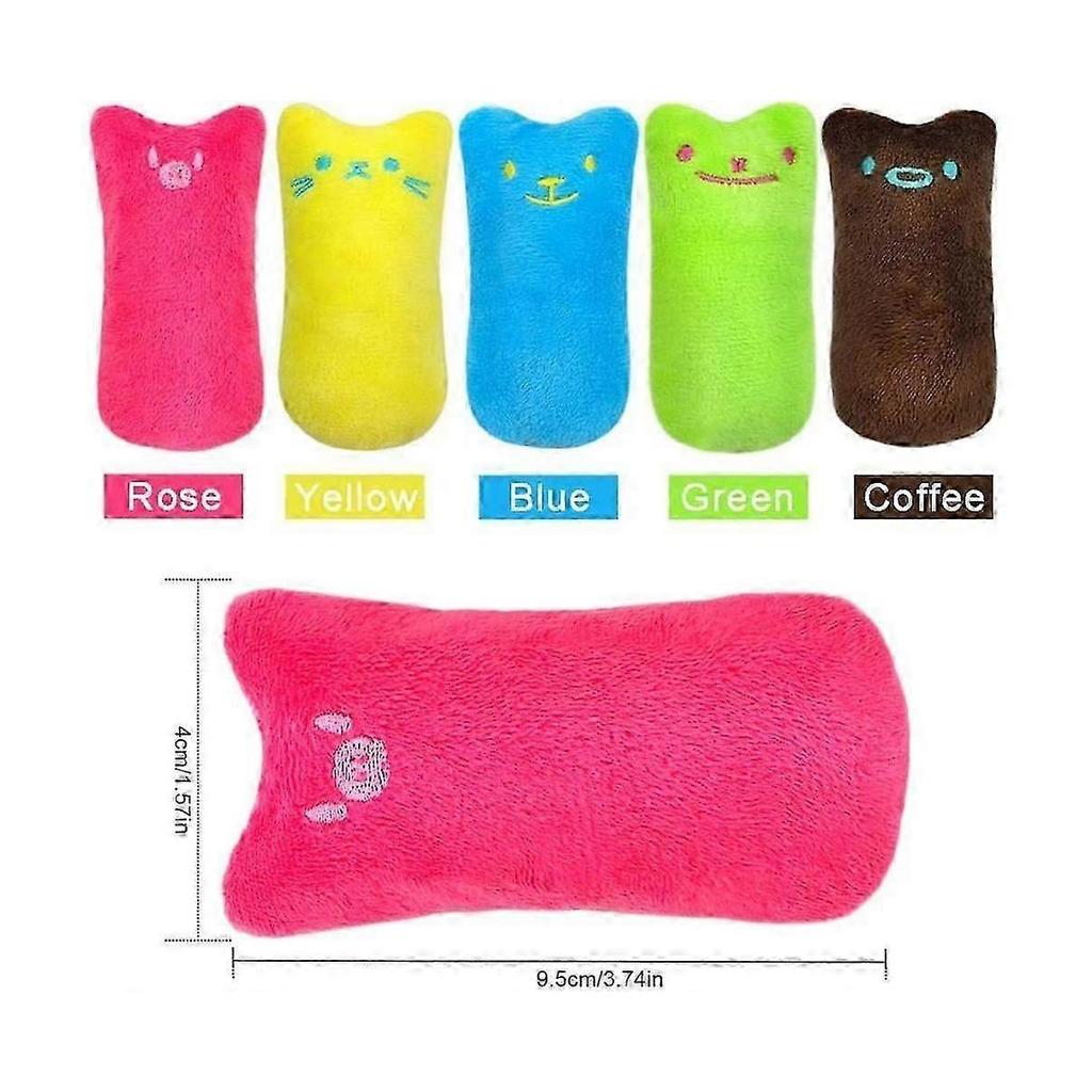 Catnip Plush Toys 10 Pcs Plush Thumb Shaped Cat Toys Interactive Chew Toys Catnip Toys Set Plush Toys Suitable for All Cats and Kittens