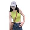 Spicy Girl Slim Fit Cropped Knit Tank Top - Summer 2025 Slimming Sleeveless Camisole for Women