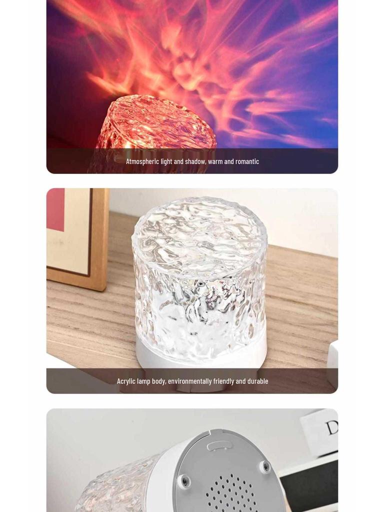 Romantic Rotating Aurora Projector: Water Ripple Atmosphere and Night Light