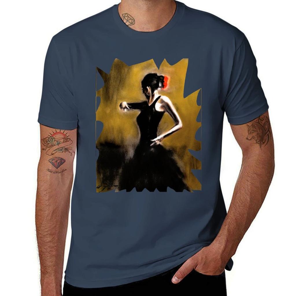 Flamenco Dancer Tshirt Casual Loose Fit Short Sleeve Tshirt