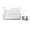 Dish Drainer Organizer Shelf Rugged 360 Degrees  Rotatable Spout Large Capacity Dish Drying Rack for Kitchen Counter