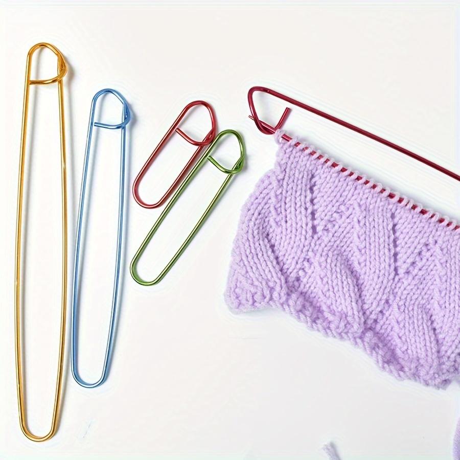 6-Piece Set of Mixed Color Super Large Safety Pins for Knitting & Crochet Notions - DIY Handmade Yarn Markers, Stitch Holders for Knitting Tool