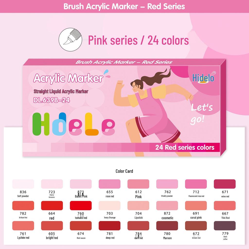 Huideler 639 Soft Tip Acrylic Marker Pen - 240 Colors for Student Art & Graffiti