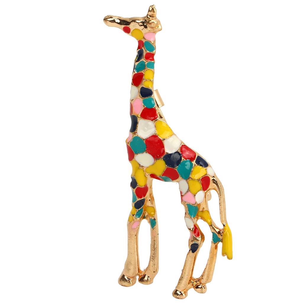 4 STÜCKE Cartoon Giraffe Brosche Exquisite Bunt Elegant Aluminiumlegierung Mode Giraffe Brosche für Damen