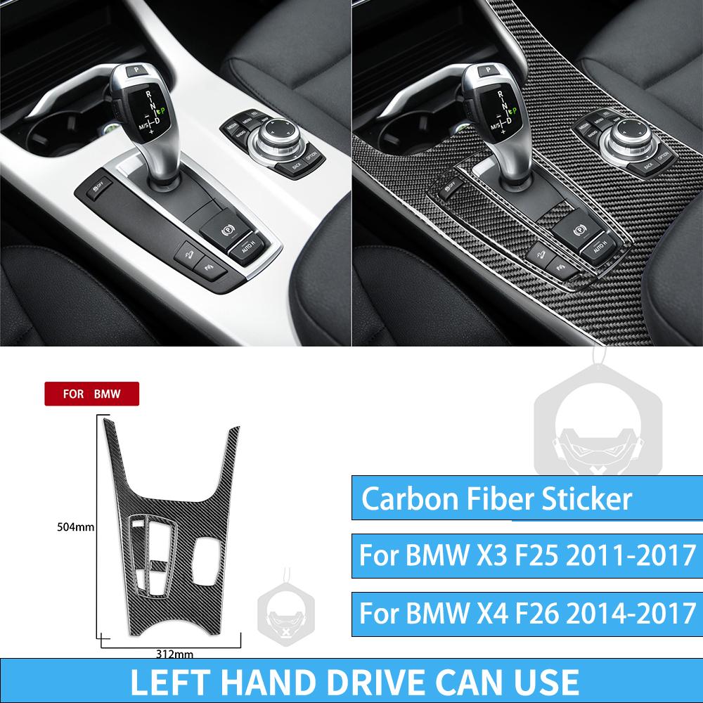 For BMW X3 F25 2011-2017 For X4 F26 2014-2017 Accessories Interior Dashboard Gear Outlet Full Set Kit Carbon Fiber Cover Sticker