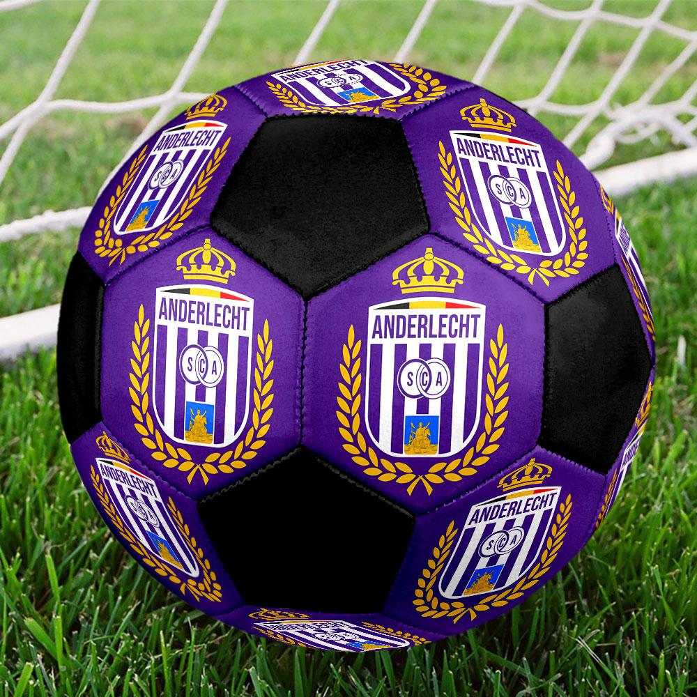 1pc Royal Sporting Club Anderlecht Soccer Ball Size 5 Indoor Soccer Ball Fashion Colorful Backyard Game - Great For Sports Fans Gift HE51