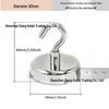 Neodymium Iron Boron Magnetic Hook for Kitchen, Refrigerator, and Door Storage