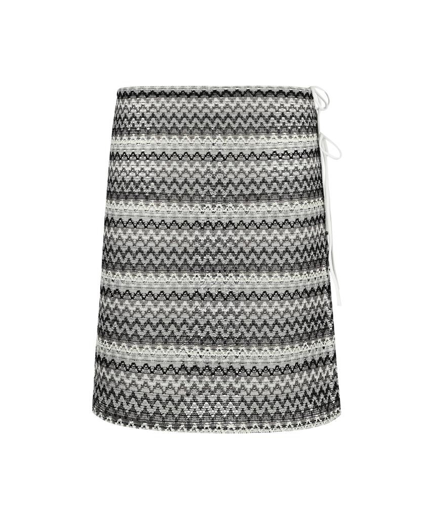 Siest Ethnic Long Wrap Skirt Gray