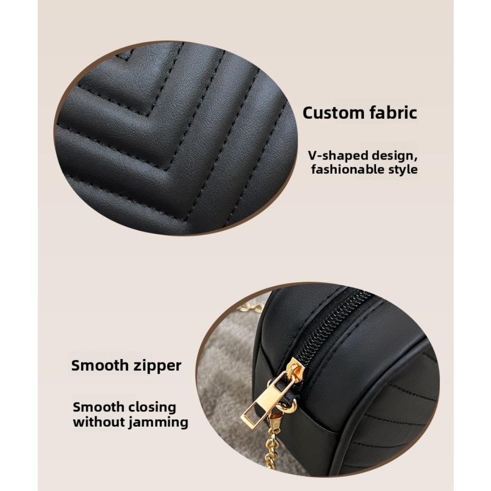 Rhombus Embroidery Thread Bag Women's Retro Women's Bag Chain Messenger Bag Fashionable and Simple Small Square Bag