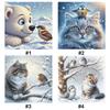 Winter Animal Printed Cross Stitch Kit DIY 11CT Embroidery Craft Set Home Decor