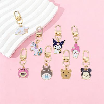 1pc HelloKitty Cartoon Keychain Car Keyring Sanrio Bag Pendant Action Anime Figures