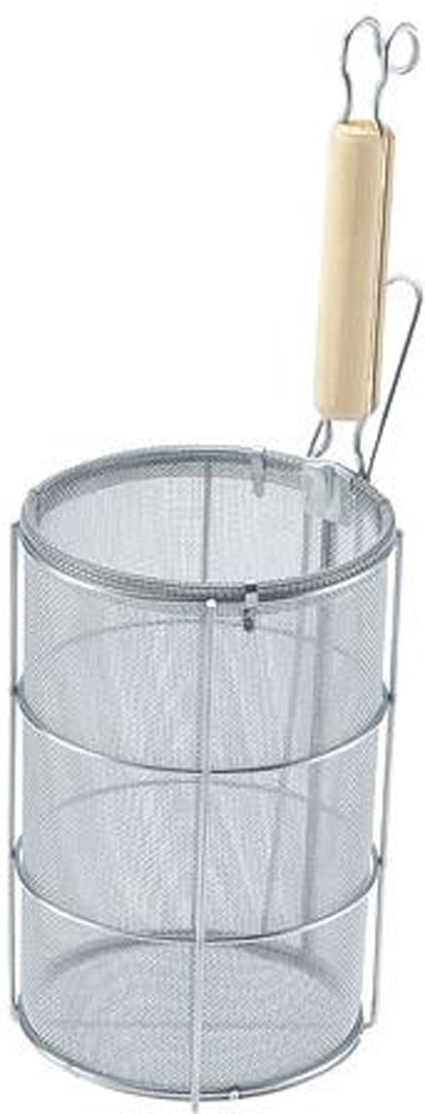 

Shinkoshi Works TS Wooden Handle Spaghetti Fryer, Large, Body: Stainless Steel (18-8) / Handle: Natural Wood, Japan, ASP03001