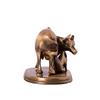 Kamdhenu Cow and Calf Sculpture Brass Showpiece
