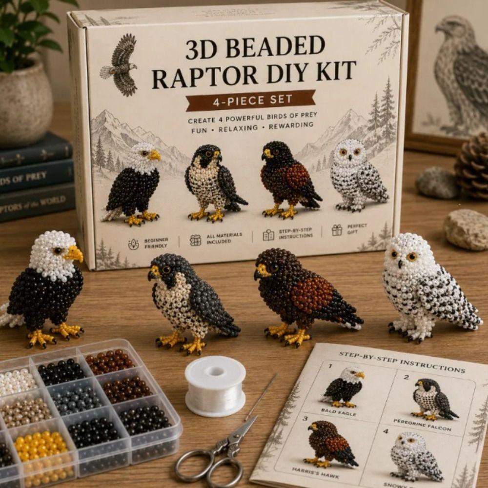 Beginner Friendly 3D Beaded Animal DIY Kit Animal Shape Handmade Craft Kit  Home Decoration