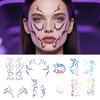 Group Girls Demons Cosplay Purple Tattoo Sticker Temporary Tattoo Cartoon Hunters Costume Accessories Halloween Suit Props