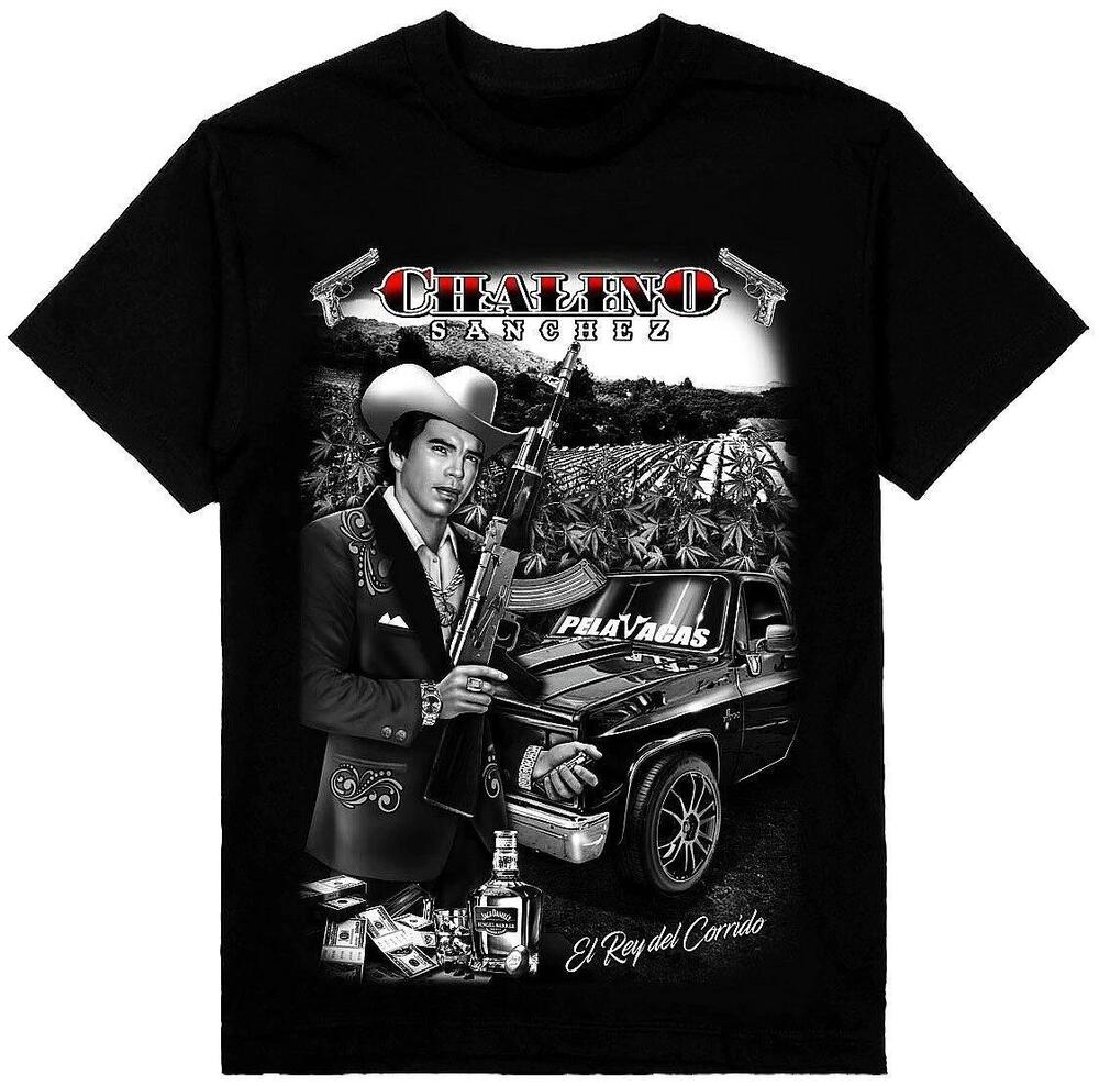 SALE Chalino S nchez Cotton Short Sleeve Black S-2345XL Unisex T-Shirt Unisex T-Shirt L