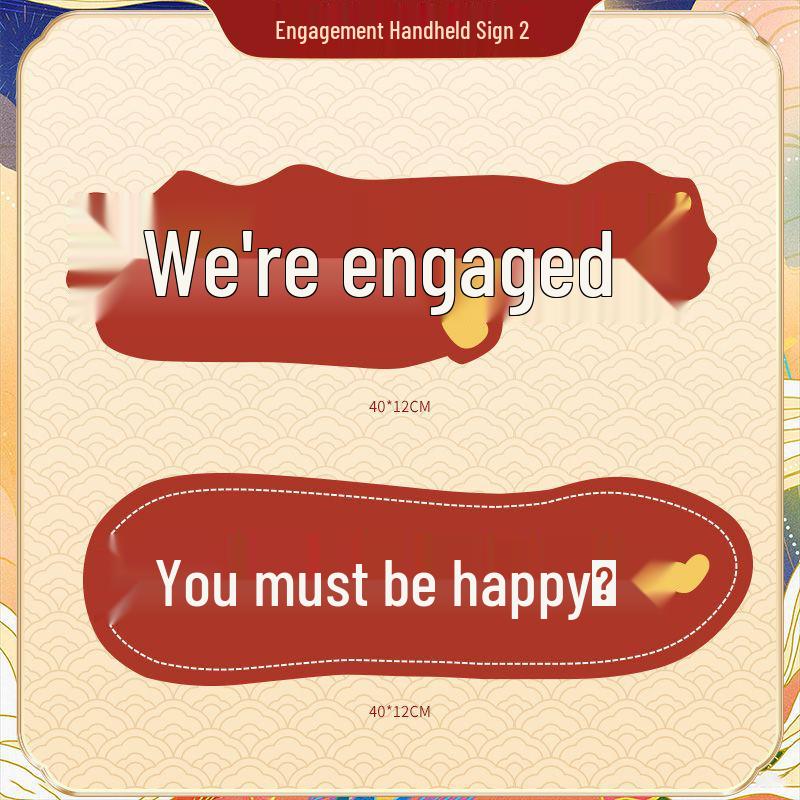 

Bridal Photo Props: Handheld Double Happiness Signs for Weddings & Engagements