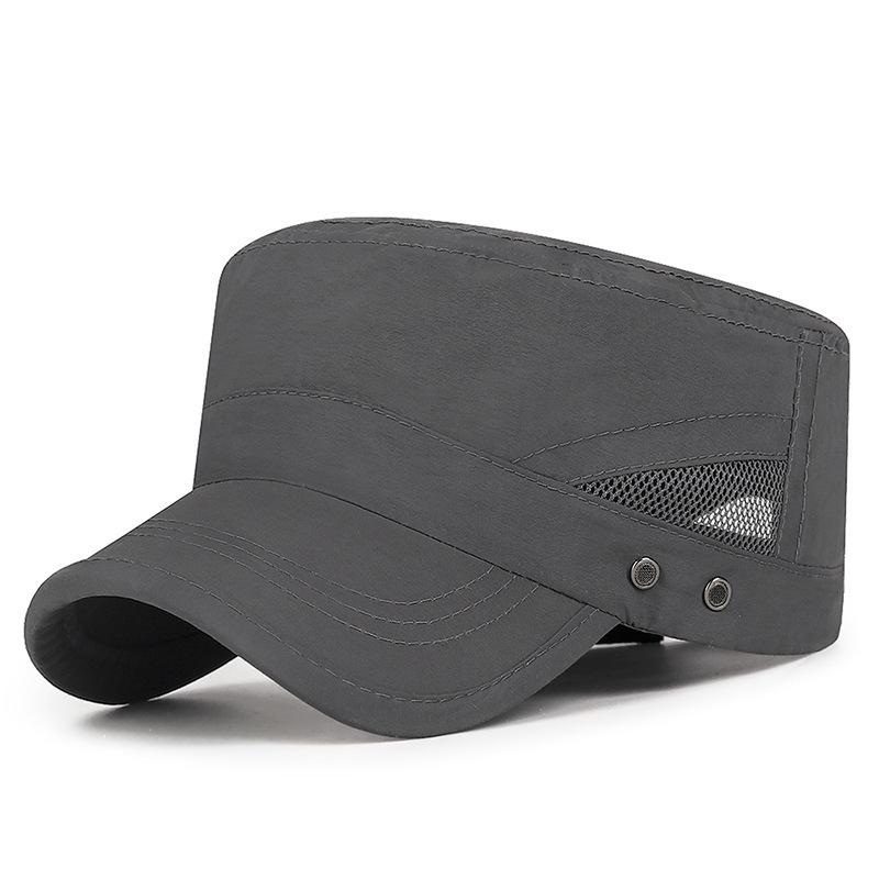 Men's Quick-Dry Breathable Flat-Top Sun Hat for Outdoor Sports & Hiking