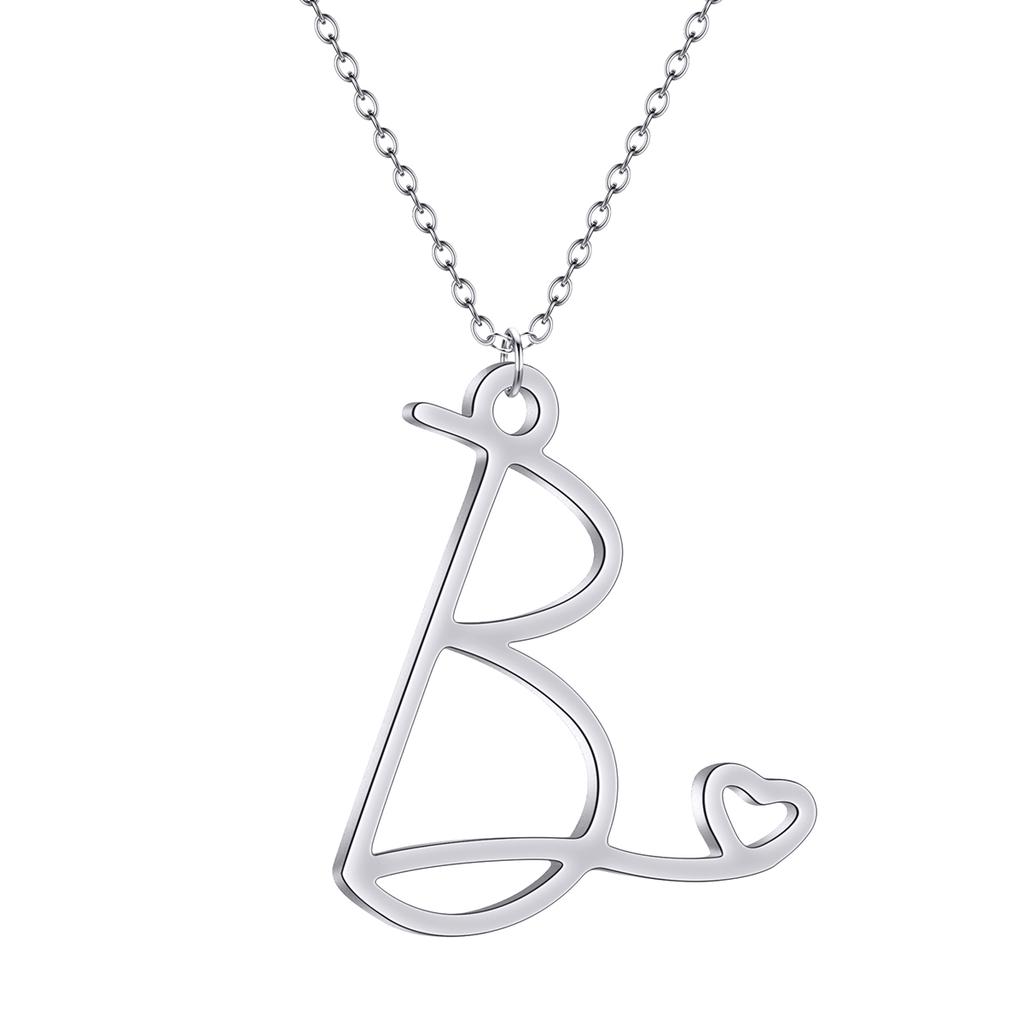 Kinitial Dainty Initial Letter Necklaces For Women Minimalist Stainless Steel Initial Necklace Femme Wedding Jewelry Gift