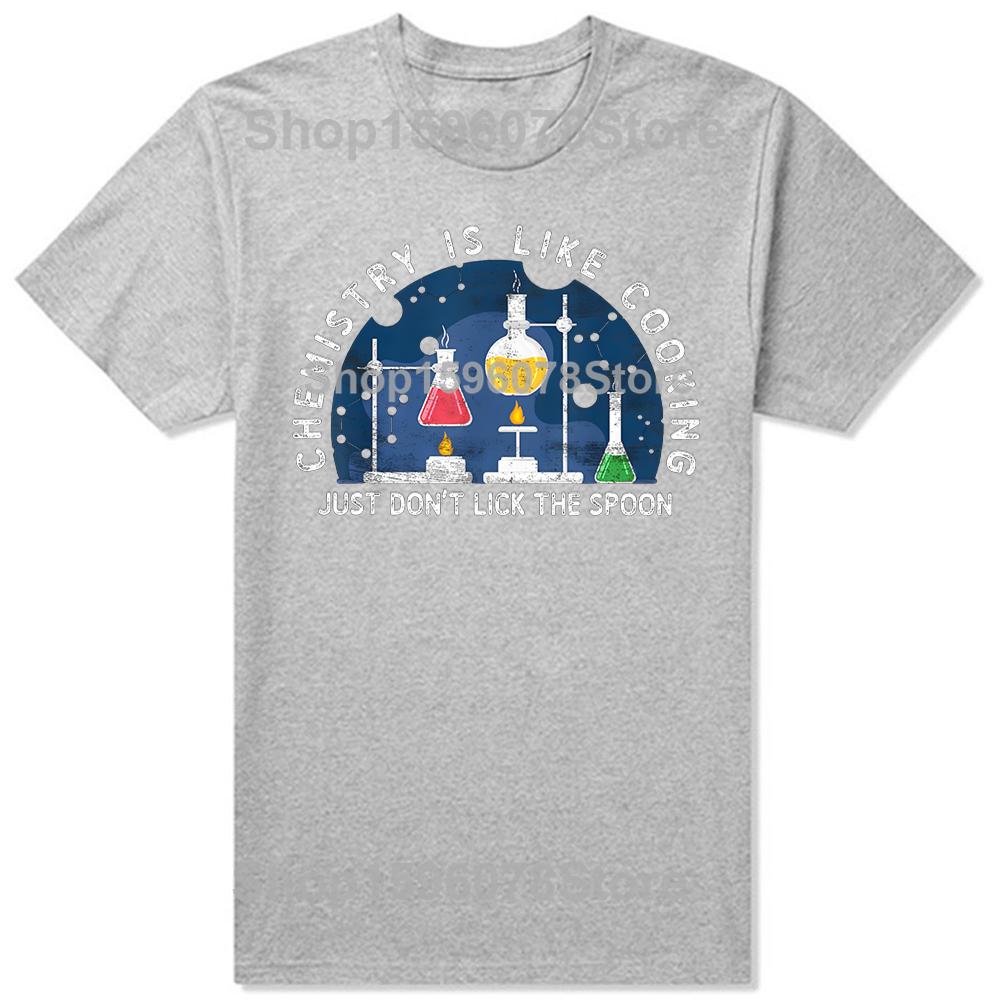 Funny Chemist Chemistry Is Like Cooking Science Tops TShirt Oversized Unisex Tshirt Graphic Tees Mens Clothing Streetwear
