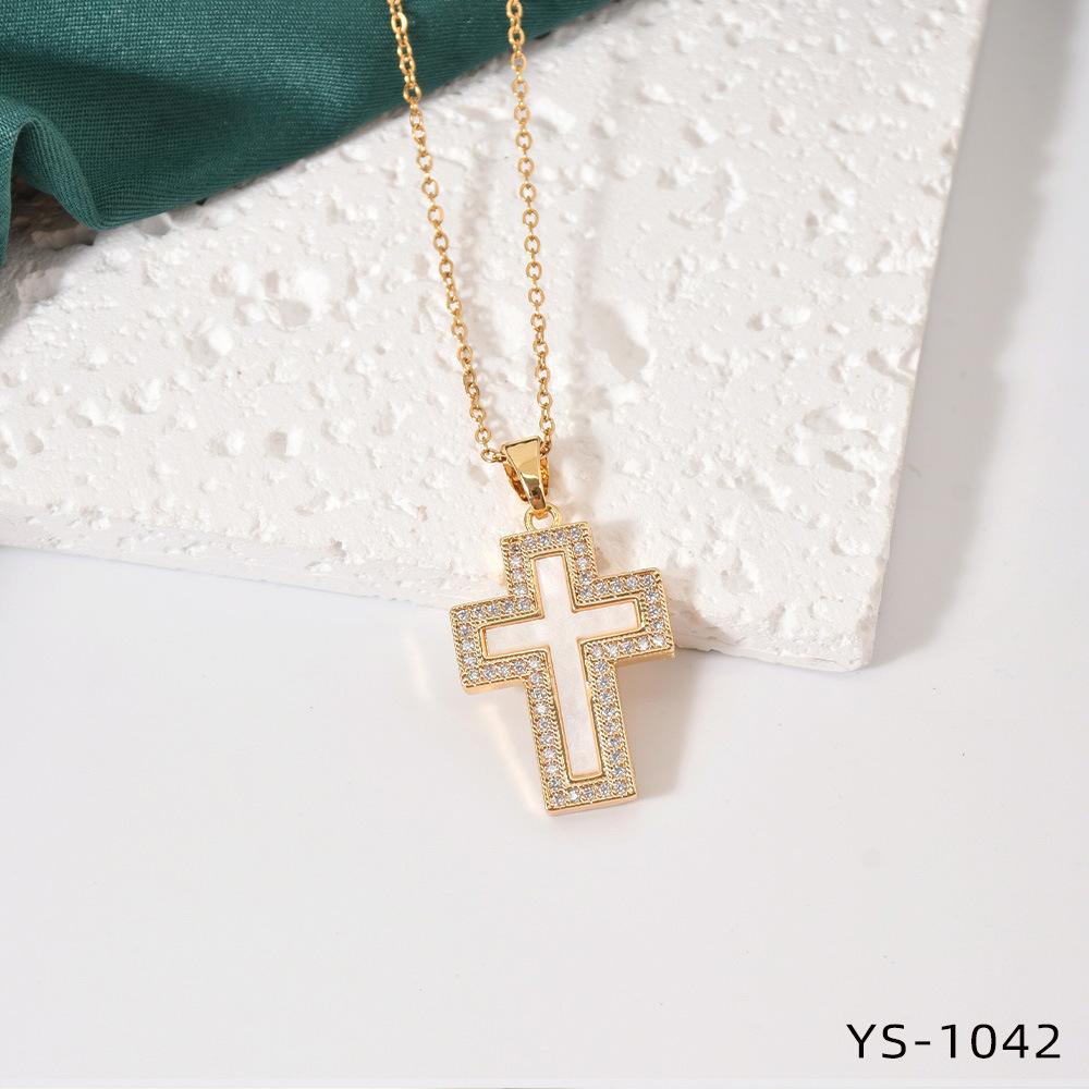 Fashion Trendy Titanium Steel Cross Necklace Women Luxury Versatile Accessory