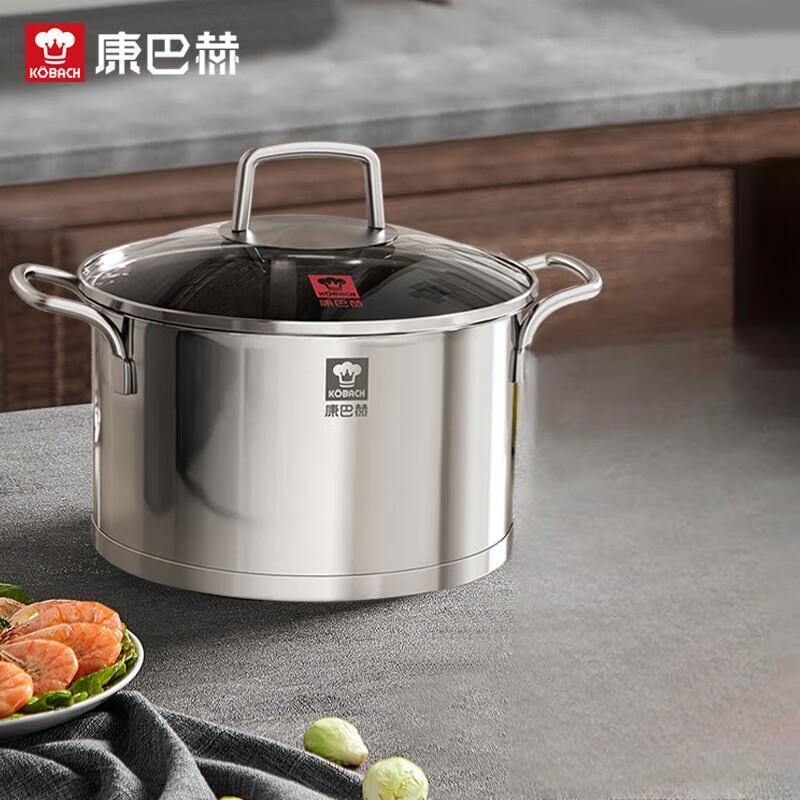 

KOBACH 22cm 304 Stainless Steel Induction Soup Pot