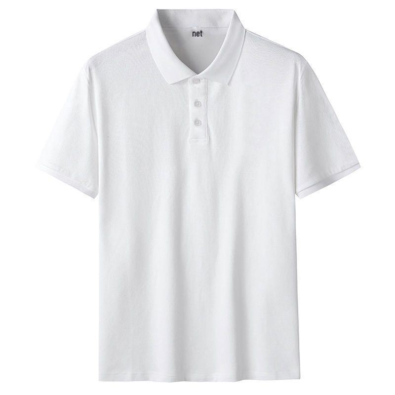 Men's Loose Thin Plus Size Polo Shirt Short Sleeved Lapel Business Top