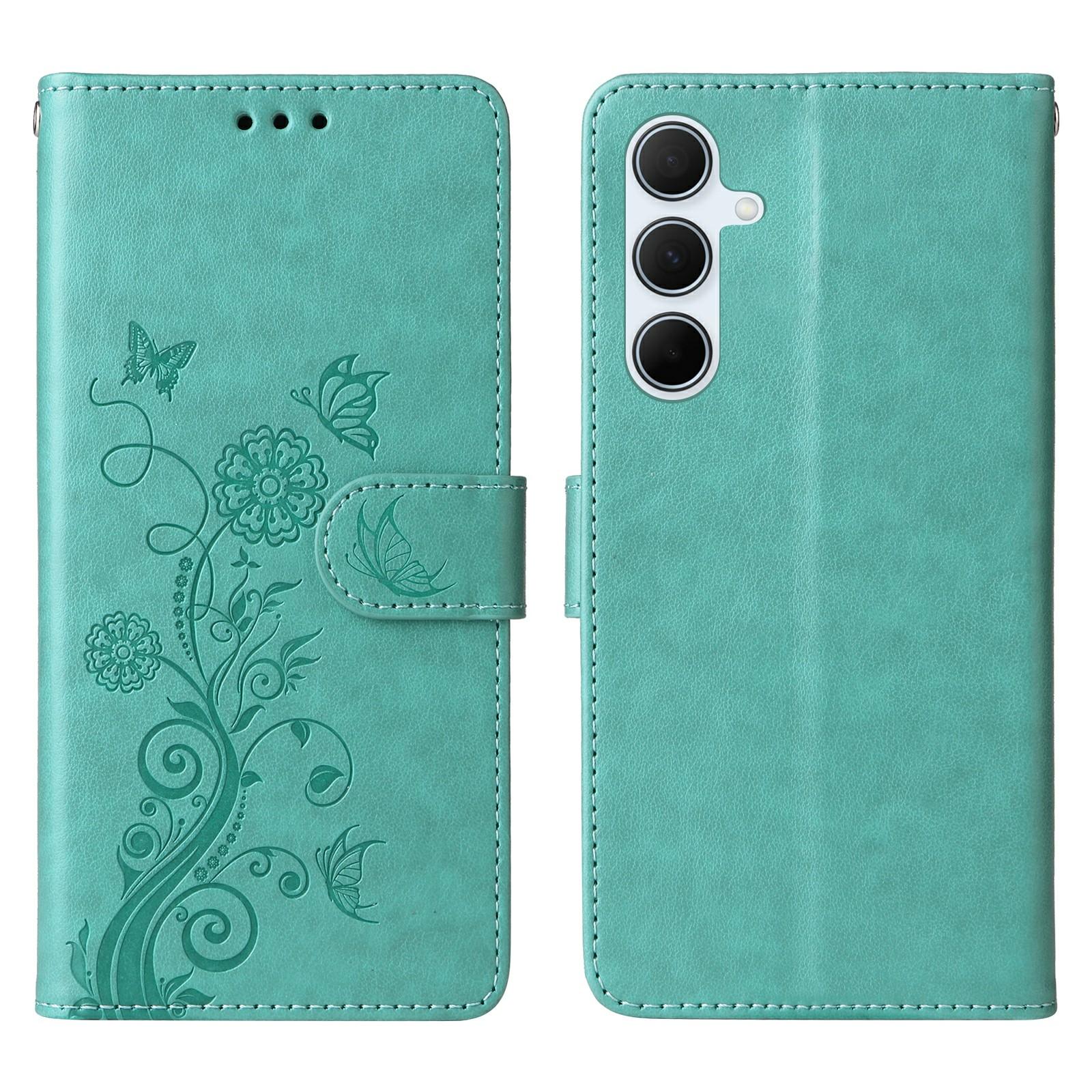

For Samsung Galaxy A36 5G Leather Case Butterfly Floral Imprint Wallet Stand Cover B