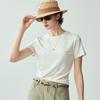 Acrylic Vinegar Fiber Blended 26 Summer Round Neck Basic Simple Breathable and Slimming Casual T-shirt for Women