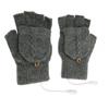 USB Wärmer Beheizte Handschuhe Klappbar Halbfingerlos Elektronisch Gestrickte Handhandschuhe für Männer Frauen Winter Dunkelgrau