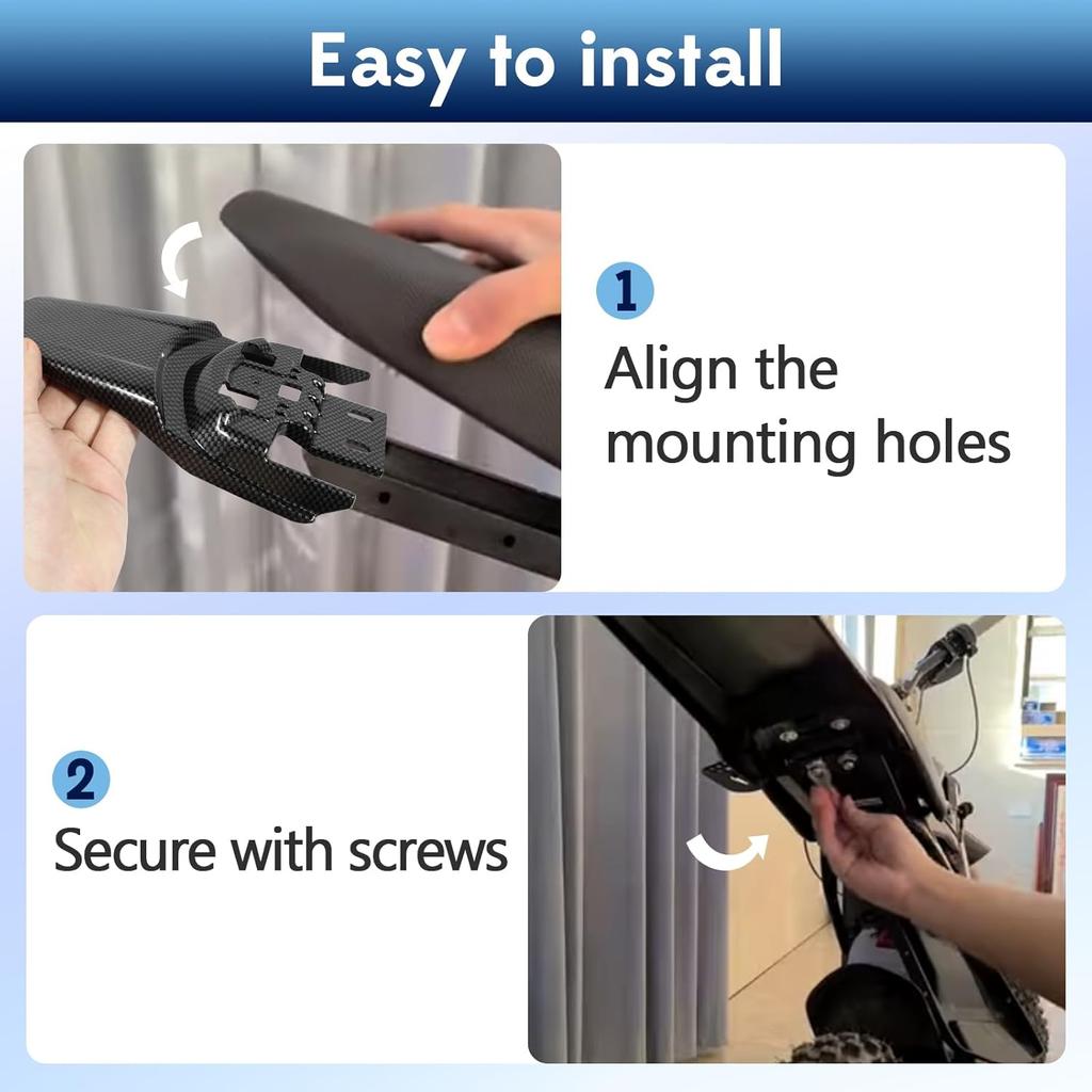 Rear Fender for Surron, Imitation Carbon Fiber Parts for Surron Light Bee X/S Segway X160 X260, Short Back Fender Protector for Electric Mountain