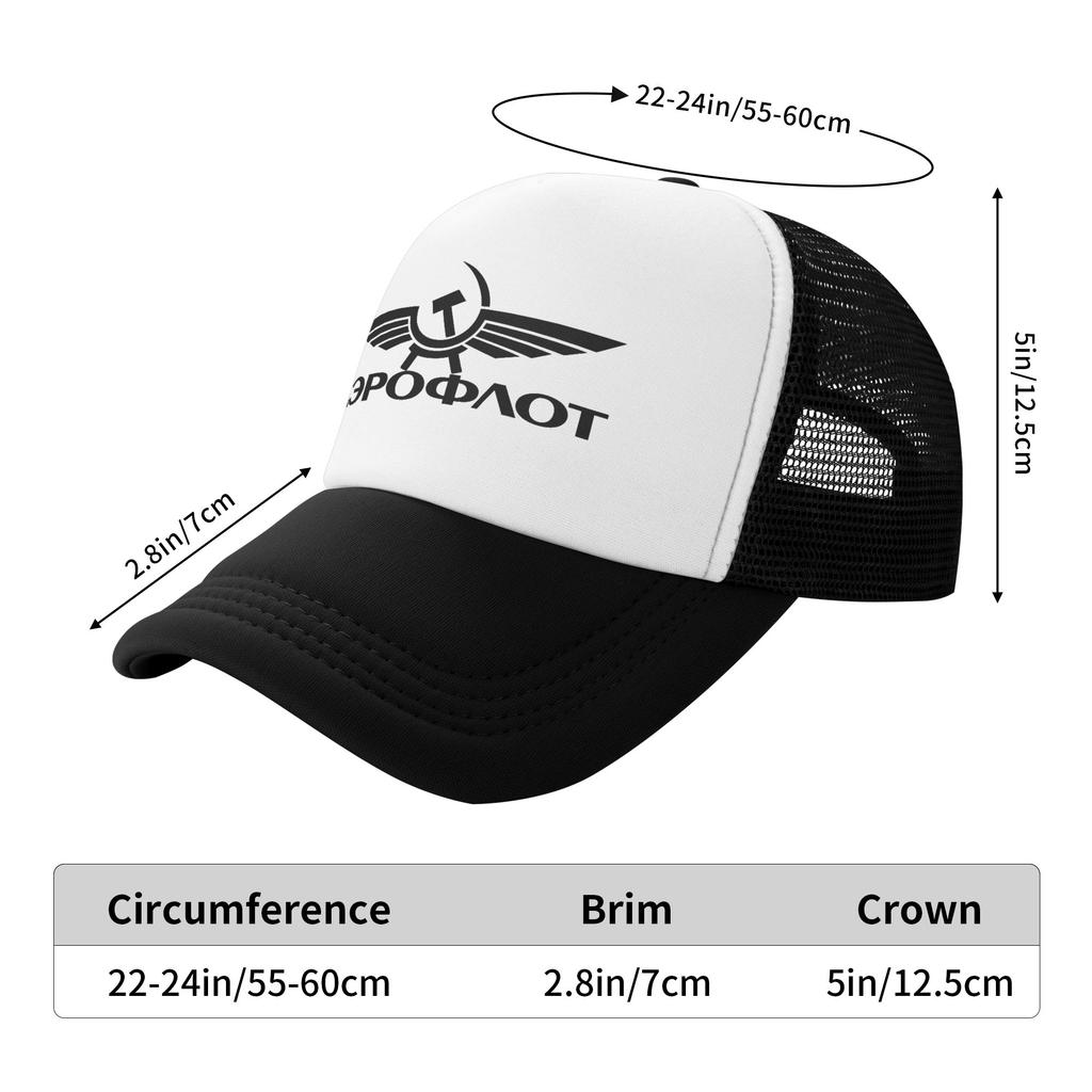 Aeroflot Aviation Russe Pilote Aerospace Mesh Sun Hats Outdoor Sports High Quality Baseball Caps Men Women Vintage Trucker Hat