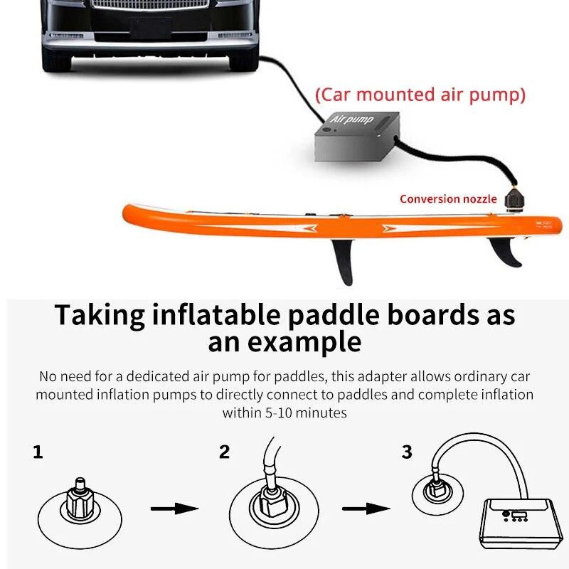 1pc Inflatable Boat SUP Pump Adaptor Air Pump Converter For Inflatable Kayak Rowing Boat Stand Up Paddle Board Air Valve Adaptor