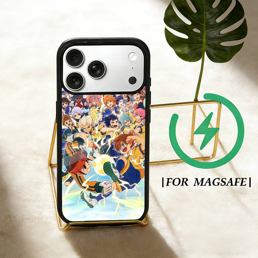 Anime I-Inazuma Eleven Poster Phone Case For iPhone 17 16 15 14 13 12 Pro Max Plus for Magsafe Mirror Wireless Magnetic Cover