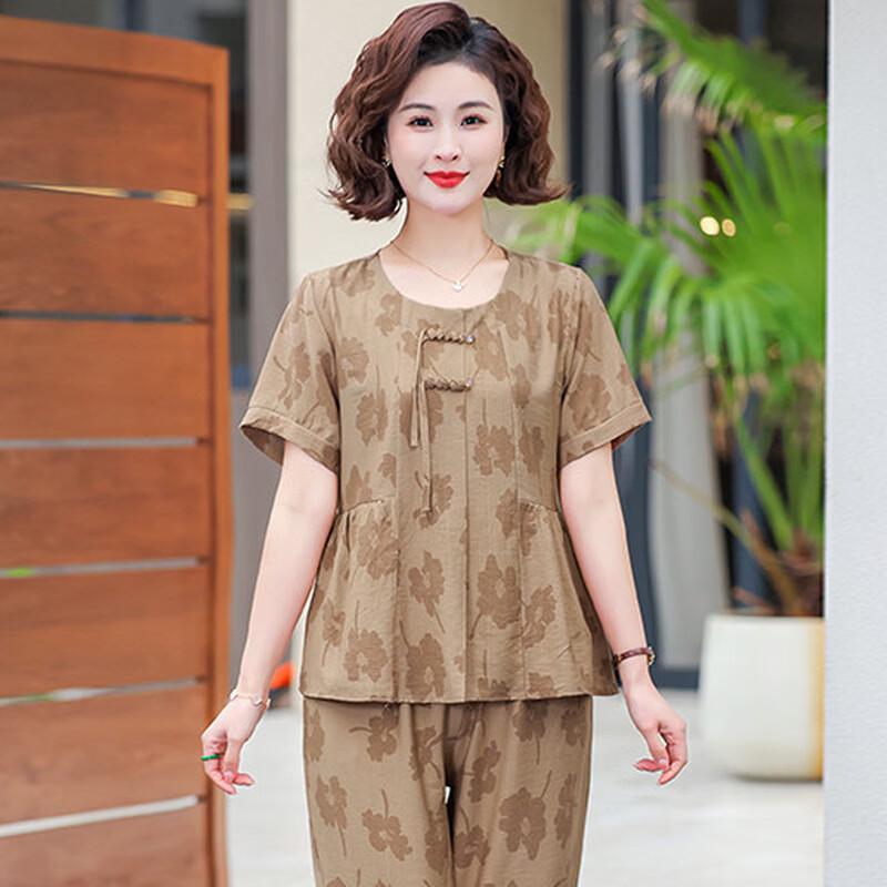 YUZHAOLIN Women's Summer Short Sleeve Top & Pants Casual Set