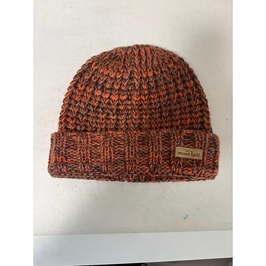 Used mont-bell knit hat beanie orange mix M/L